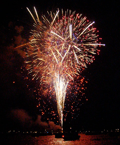 Fireworks on Delaware River